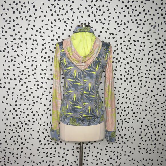 Maaji Mixed Print Groove Brave and Sweet Running Activewear Full Zip Jacket - Picture 6 of 10